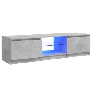 vidaXL TV-Schrank mit LED-Leuchten Betongrau 140x40x35,5 cm