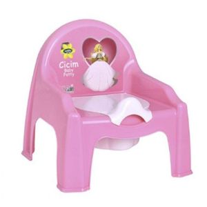 Kinder WC Kindertoilette Kindertopf Toilettentrainer Töpfchen Kindertöpfchen Klo Farben Pink -2(Baha)