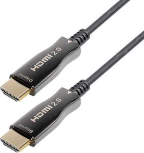 Transmedia C508-15ML - HDMI LWL Kabel - 15 Meter - schwarz