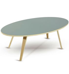 Couchtisch Beistelltisch Skandinavisch Tisch ARVIKA oval 120cm Grau
