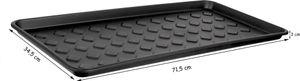 BigDean 2er Set Schuhabtropfschale Schuhablage groß - Abtropfschale für Schuhe - 71,5 x 34,5 x 3 cm - Schuhmatte mit erhöhtem Rand -  Europe