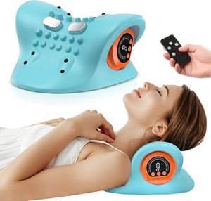 Nackenmassagegerät, Nackenstrecker, Shiatsu Massagegerät, Entspannungskissen für Nacken, Akupressur für den Nacken, 3 Modi, 6 Einstellbare Frequenzen