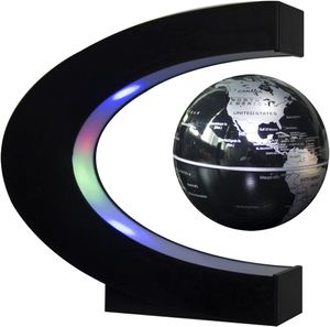 FNCF Schwebender Globus von Senders mit LED-Lichtern als Schreibtisch-Deko EU-Stecker