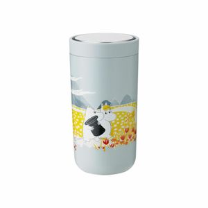 Stelton Thermobecher To Go Click Moomin Soft Sky, Isolierbecher, Edelstahl, Kunststoff, Blau, 200 ml, 1370-7