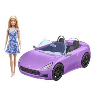 Barbie- Muñeca Descapotable Morado, Multicolor (Mattel HBY29)  MATTEL