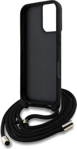 Guess 4G Big Logo Cord Stap Crossbody Apple iPhone 16 Plus šedá