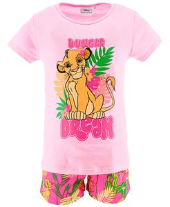 Schlafanzug kurz König der Löwen Simba Rosa 110 cm