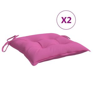 vidaXL Stuhlkissen 4 Stk. Rosa 40x40x7 cm Stoff