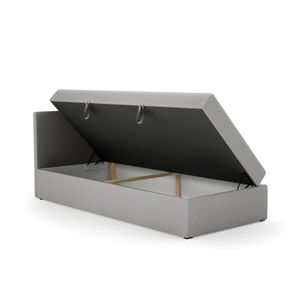 MEBLITO taštičková postel Menorca mini basic postel se zásuvkami matrace H3 levá 90x200 cm světle šedá (Lux 05)