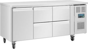 Polar U-Serie Premium Kühlschrank mit einer Tür und 4 Schubladen 358 Ltr.
