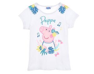 Peppa Wutz Pig 'Aloha' T-Shirt Kinder Mädchen Kurzarm-Shirt Oberteil, Farbe:Weiß, Größe Kids:116 Peppa Wutz Pig 'Aloha' T-Shirt Kinder Mädchen Kurzarm-Shirt Oberteil, Farbe:Weiß, Größe Kids:116