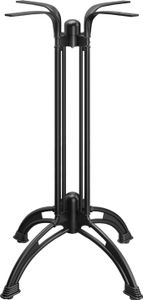 MALAGA | Bistro Stehtischgestell | Schwarz | 4 Fuß: Ø 58 cm | Säule 108 cm | Guss Optik | Gastro Stehtischgestell, Stehtischgestell Outdoor