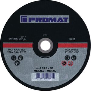 PROMAT Trennscheibe D125x2,5mm gekr.STA Bohr.22,23mm PROMAT