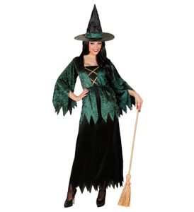 Zauber-Hexe Damenkostüm Märchen grün-schwarz