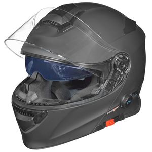 RS-983 Bluetooth Klapphelm Motorradhelm Conzept Motorrad Modular Helm rueger Schwarz Matt M (57-58)