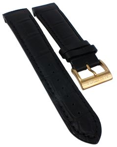 Nautica → Uhrenarmband 22mm schwarz Leder gepolstert NA17511G