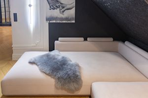 Lammfell Silber XXL – 120-130x65 cm - Echtes Schaffell, Natürliche Teppich für Wohnzimmer, Flauschiges Deko-Fell für Schlafzimmer