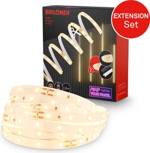 Briloner Pimp your Panel LED Strip, Erweiterungsset WW, Pimp your Panel, Kürzbar, Selbstklebend, Weiß, 260 x 1 cm