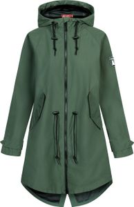 DERBE HAMBURG W-01-XX RIPBY Damen Regenparka Nachhaltig, Größe:40, Farbe:Kombu Green/Black
