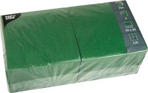 PAPSTAR Servietten 320 x 320 mm 3-lagig dunkelgrün 150 Stück