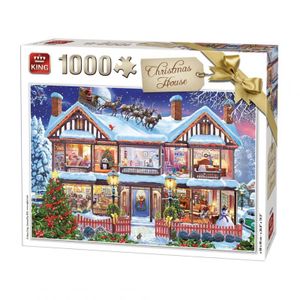 King Weihnachts Puzzle Christmas House Weihnachtshaus 1000 Teile Puzzel 68x49cm