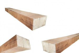 Holzpfosten aus robusten Eichenholz - 4 Kant Holzpfosten Eiche 100 cm 8x8 cm