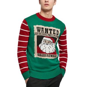 Urban Classics Wanted Christmas Sweater x-masgreen/white - M