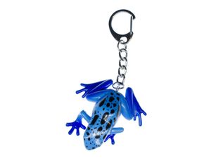 Frosch Schlüsselanhänger Blauer Baumsteiger Miniblings Anhänger Giftfrosch Blau