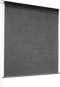 Sichtschutzrollo Fashion Lichtundurchlässig & Blickdicht in verschiedenen Designs ohne Bohren Stripe Anthrazit 100x150 cm
