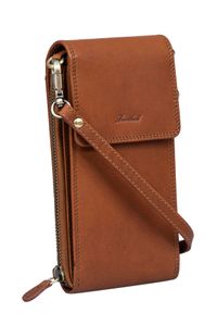 Benthill Damen Handy Umhängetasche Leder - RFID Portemonnaie aus echtem Rindsleder - Frauen Vintage Leder Geldbörse - Handtasche - Schultertasche