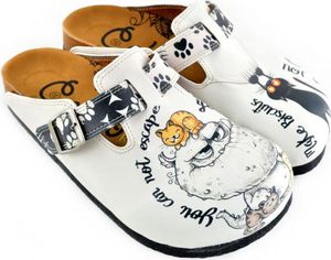 Damen Clogs Calceo mit Katzen WCAL342 36