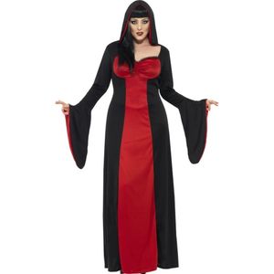 Halloween Plus Size Damen Kostüm dunkle Vampir Gräfin Hexe Größe L