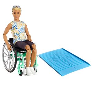 Barbie Fashionistas Ken Puppe (blond) mit Rollstuhl, Anziehpuppe