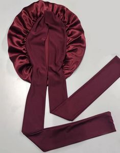 INF Čiapka na spanie zo 100% hodvábu Mulberry Silk pre ženy Tmavo červená