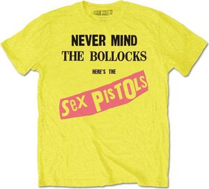 Pistols - "Never Mind The Bollocks" T-Shirt für Herren/Damen Uni RO2008 (L) (Gelb)