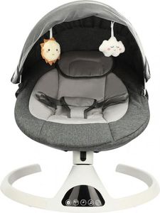 Babyliege, elektrische Schaukel, mit Funkfernbedienung, grau