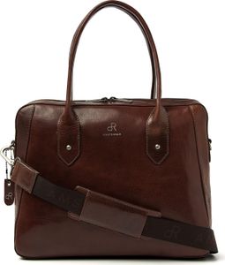 dR Amsterdam Arbeitstasche | Business-Leder-Arbeitstasche | Laptop-Tasche | Herren-Laptoptasche | Laptop-Tasche 15,6 Zoll | Milan - 283758 Brown