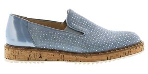 Gabor Damen Leder-Espadrilles blau zum Hineinschlüpfen 37