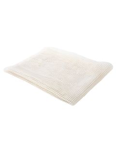 BELIANI Antirutschmatte Weiß PVC und Polyester 110 x 140 cm Unterlage rechteckig zuschneidbar für Teppiche