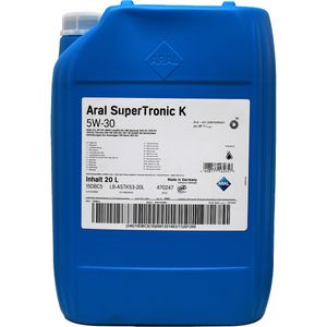 Aral SuperTronic K 5W-30 / 20 Liter Kanister + 4 Ölzettel