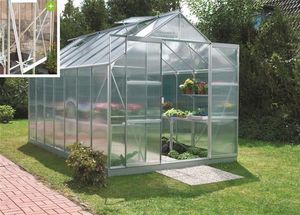 Skleník Vitavia Meridian 2 11500 polykarbonát 4 mm 257 x 445 cm hliník