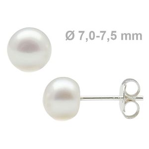LuLyL 925 Sterling Silber Ohrringe Herzform/Perle （Pearl-silver-002） 