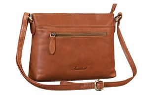 Benthill Damen Handtasche aus Echt-Leder - Schultertasche aus Rindsleder - Tasche mit Reißverschluss - Vintage Ledertasche / Umhängetasche