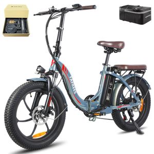 F20-PRO Herren E Bike Klappbares Fatbike mit 36V 18AH Akku, Damen E Bike 20 Zoll Elektrofahrrad 250W, Ebike Bike 25km/h Mountainbike Herren Shimano