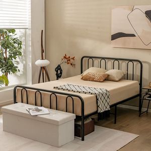 Rám postele HU10253DK, dvojlôžkový, kovový, pre matrac 200x160 cm, s lamelovým roštom