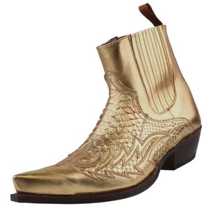 Sendra Python Stiefelette 9756 Gold, Schuhgröße:EUR 41