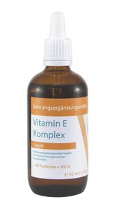 VITARAGNA® Vitamin-E Komplex flüssig, natürliches Tocopherol, Vitamin-E Öl in bioaktiver Form in hochwertigem Sonnenblumenöl gelöst als hochdosiertes Liquid mit 100 IE in 1g - 95ml