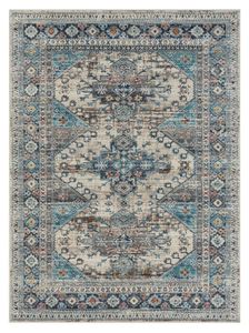 Dywan MY-RUG, Manish 2, 240x170, mieszanka szarości i błękitu, płaski splot, nowoczesny wygląd, salon, przedpokój, prostokątny