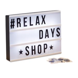 relaxdays Light Box mit 3 Zeilen