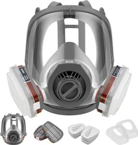 Wiederverwendbare Vоllmаske Atеmschutzmаske mit Filter zum Schutz gegen Dämpfe & Partikel Gasmaske Funktion Maske Staubschutzmaske